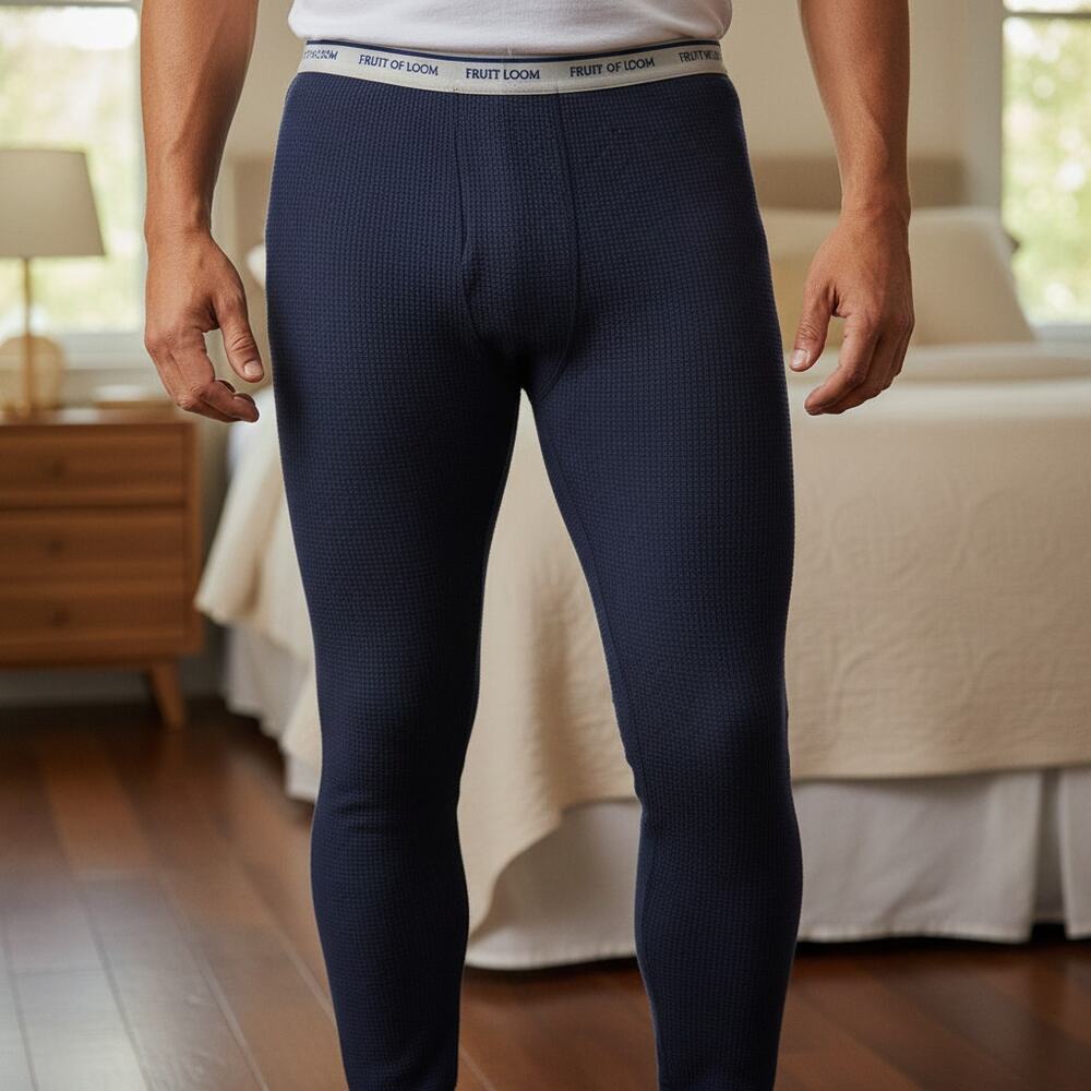 Fruit of the Loom Blue Thermal Sleep Pants Mens Size M